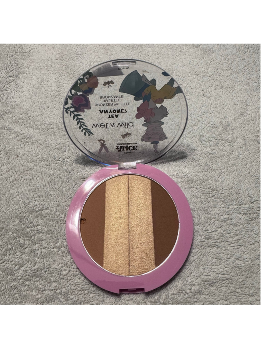 Wet n Wild Disney Alice in Wonderland Tea Anyone? Bronzer Palette LE Used - Picture 3 of 8